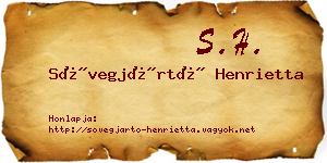 Sövegjártó Henrietta névjegykártya